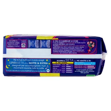 Lines Seta ultra notte con ali 20 pz